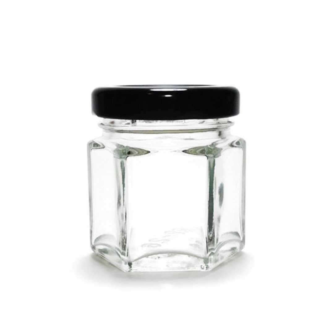 Hexagon Jars 4oz Hexagon Glass Candle Jar Hexagonal Etsy