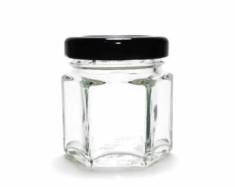 Hexagon Jars | Hexagon Glass Candle Jar | Hexagonal Glass Jar | Hexagon Glass Jar | Candle Containers Empty | Empty Candle Jars with Lids