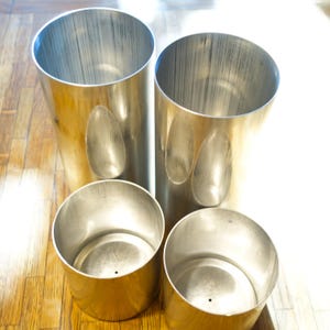 Molde para velas grandes, moldes para velas de pilar, molde para velas de 4 pulgadas, fabricación de velas de metal, molde para velas de pilar, vela de cera de abejas, suministros para hacer velas imagen 7