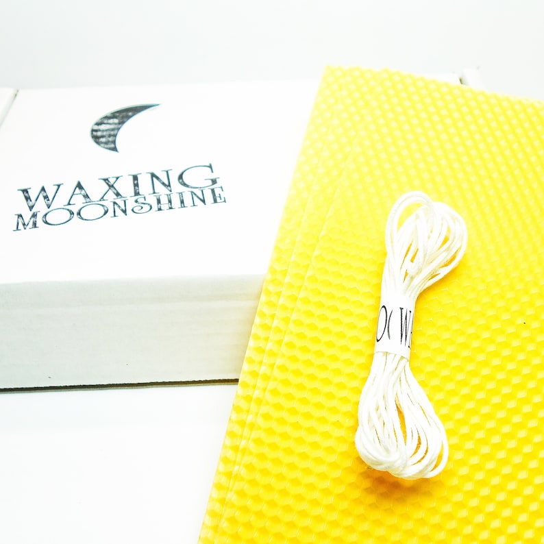 Beeswax Candle Making Kit 24 Candles Beeswax Sheets Etsy