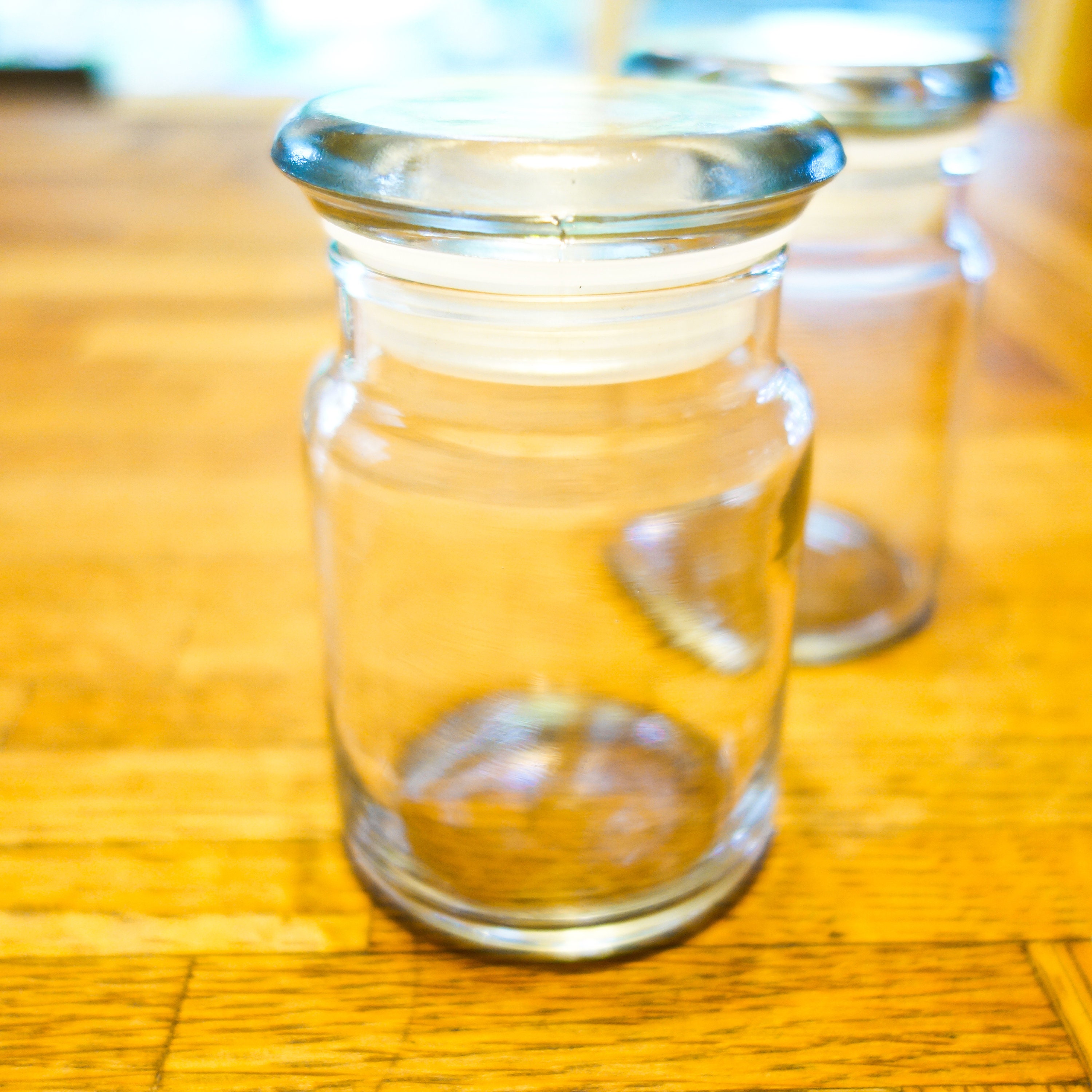 Small Glass Candle Jar with Glass Lid 5oz Glass Jar Candle Etsy