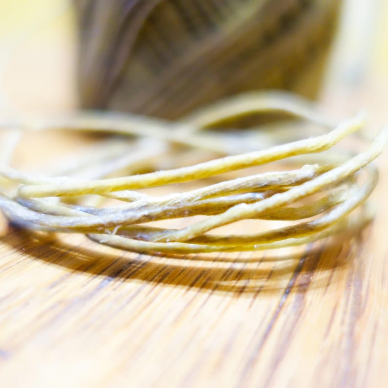 Hemp Candle Wick Hemp Wick for Candle Making / Hemp Wick Candle / Hemp Beeswax Candle / Beeswax Hemp Wick / Natural Candle Wicks image 4