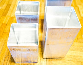Square Candle Mold, Square Pillar Candle Molds, Aluminum Candle Mold, Metal Candle Making, Large Pillar Candle Mold, Candle Making Supplies