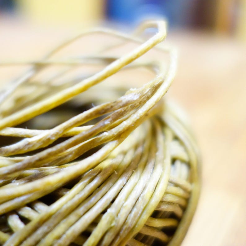 Hemp Candle Wick Hemp Wick for Candle Making / Hemp Wick Candle / Hemp Beeswax Candle / Beeswax Hemp Wick / Natural Candle Wicks image 1
