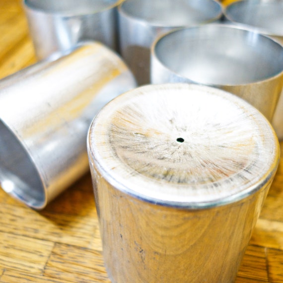 4 wide x 6.5 tall - Round Aluminum Pillar Candle Molds