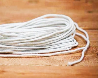 Square Braid 2/0 Small Cotton Candle Wicks, Cotton Wick, Candle Making Supplies, Beeswax Candle Wick, Candle Wicking, Candle Wick in Bulk