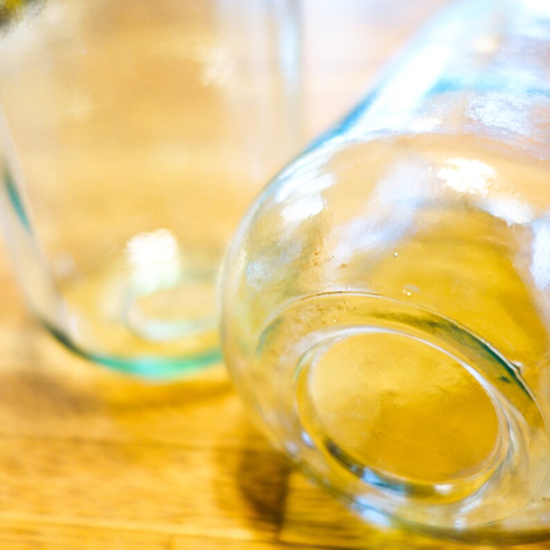 Tall Glass Candle Holder made from Recycled Spanish Glass Etsy