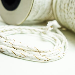 Small Bundle Cotton Recycled Macrame Rope/5mm/natural/coloured