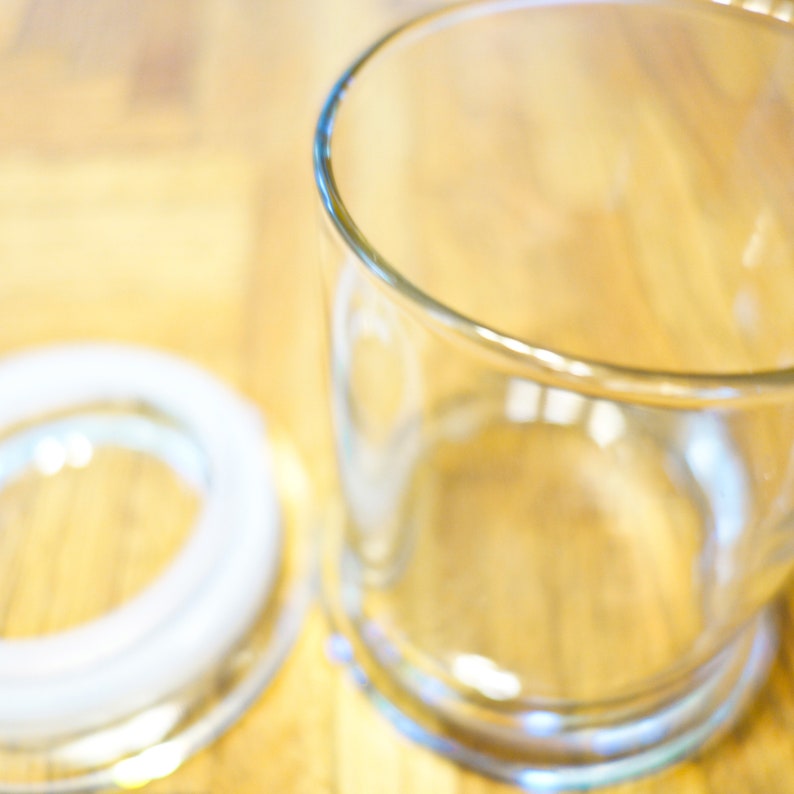 Glass Candle Jar with Glass Lid 12oz Glass Jar Candle Etsy