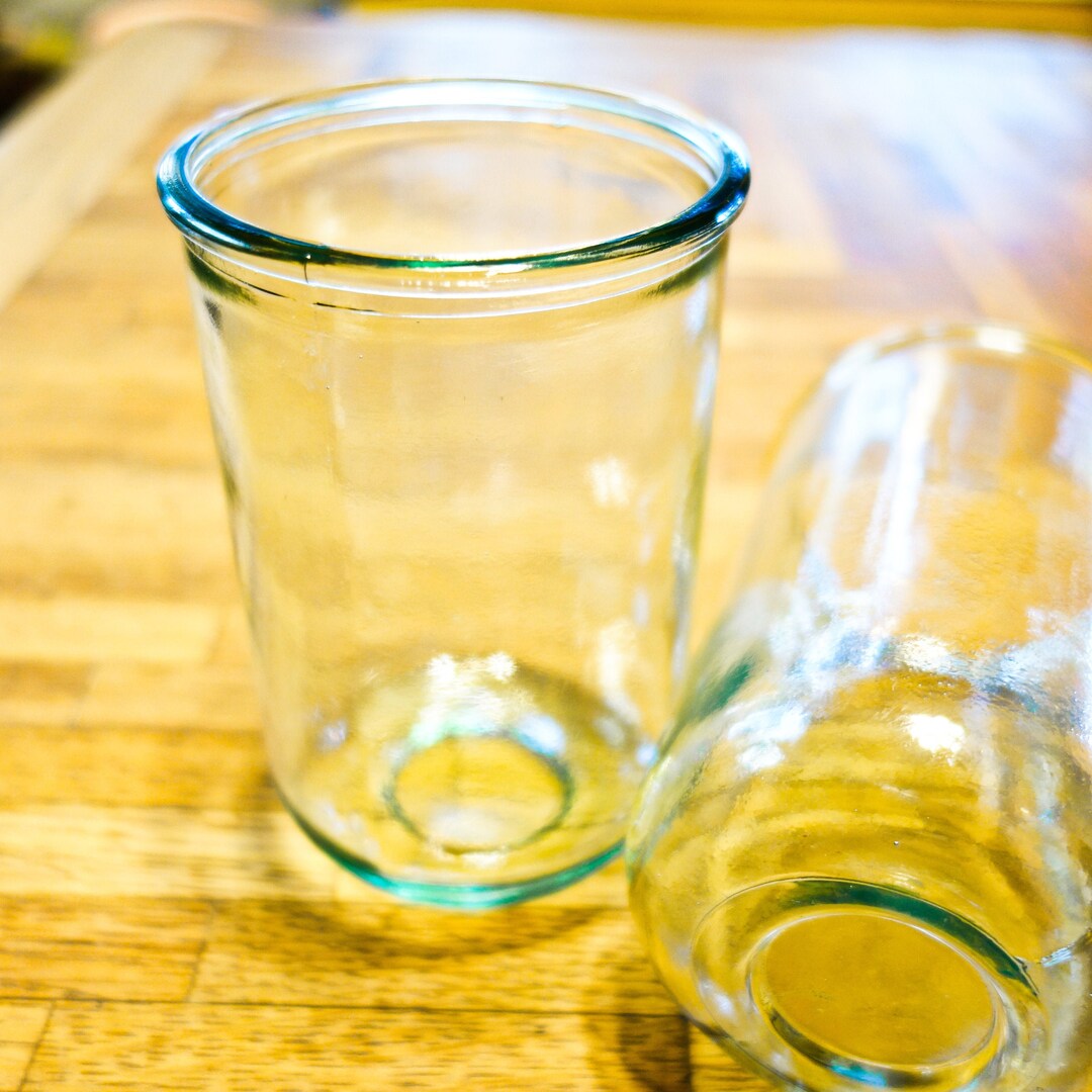 Tall Glass Candle Holder Made From Recycled Spanish Glass Candle Jar