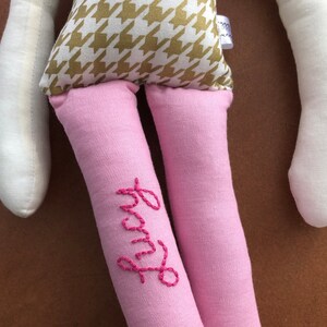Custom Doll Add-On: Hand Embroidered Name Personalization