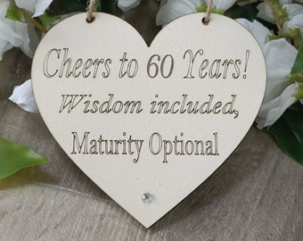 60th Birthday Gift Sign Friend - Tailored Sixty Celebration Keepsake - Plaque Present For Sister