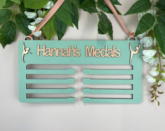 Gymnastics Medal Holder-Medal Display Rack-Medal Holder with Name-Medal Hanger Dancer-Personalised Ballet Medal Plaque-Tap-Jazz-Contemporary