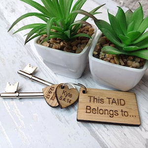 Taid Gift for Father&#39;s Day-Taid Gift from Grandkids-Personalised Keyring-Grandparent Gift-Taid Birthday Gift-Christmas Gift for Taid