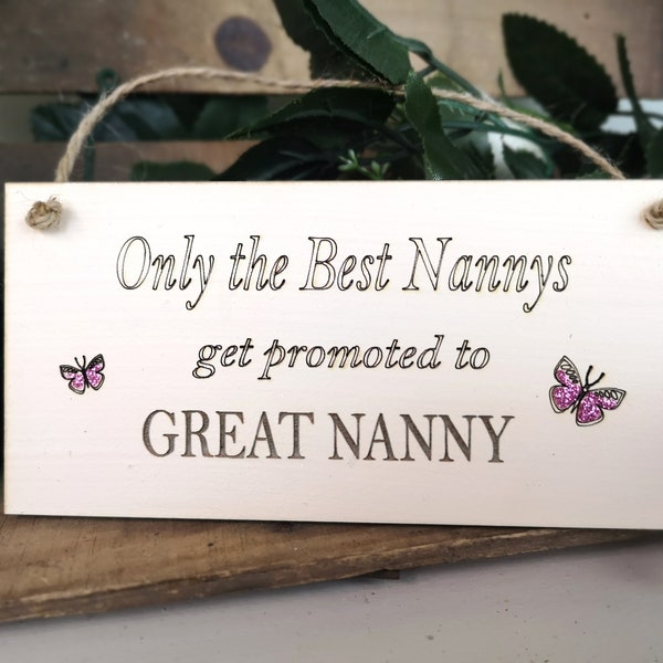 Great Nanny Gifts Sign-Personalised Gift for Great Nanny-Christmas Gift for Great Nanny-Great Nanny Birthday Gift-Great Nanny Mothers Day
