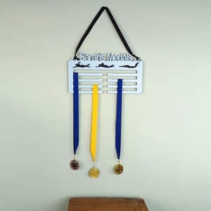Swimmer Medal Holder-Medal Hanger Swimmer-Personalised Medal Plaque-Medal Display Rack-Medal Holder with Name-Swimmer Winner Champion