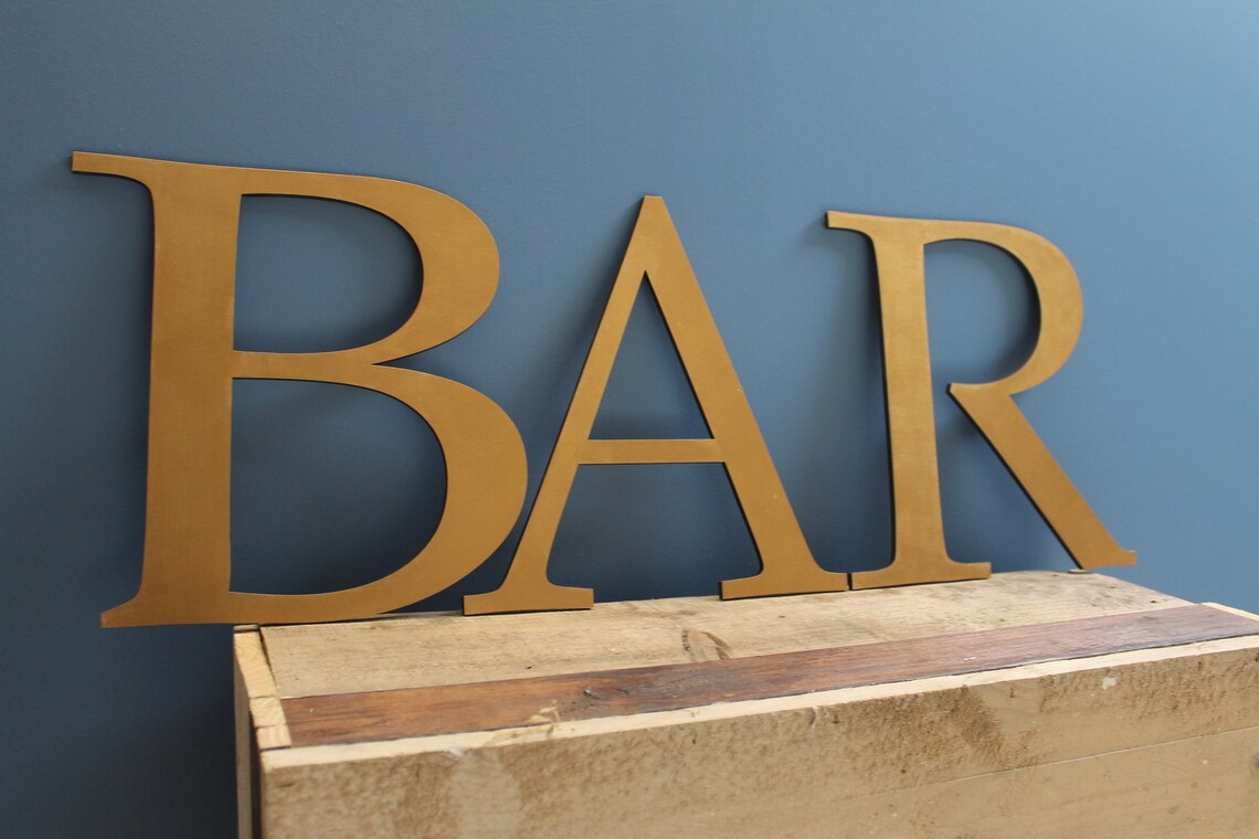 Personalised Wall Name-Bar Decor-Wooden Art-Rustic Bar Sign | Etsy