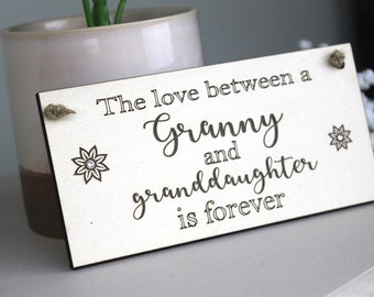 Personalized Granny Gift Plaque: Laser Cut MDF, Mother's Day Present