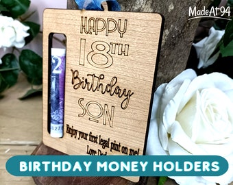 Personalized Birthday Money Holder: Engraved Gift Card Alternative