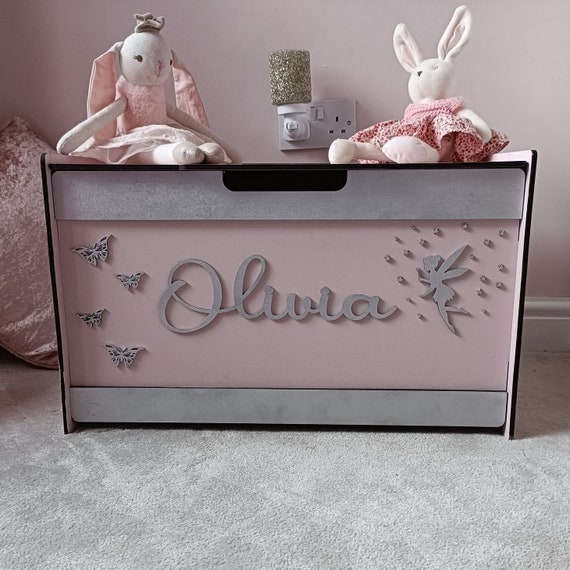 Kids Storage Box-Playroom Storage-Toybox-Kids Toy Organiser-Toy Storage-Wooden Toybox-Bedroom Storage-FREE Personalisation