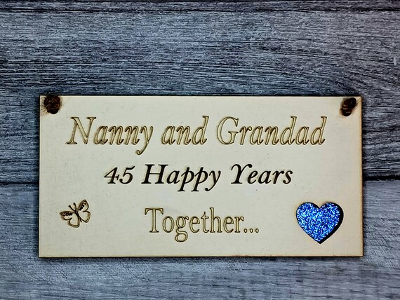 Anniversary Gifts for Parents-45th Sapphire Wedding Gift - Etsy