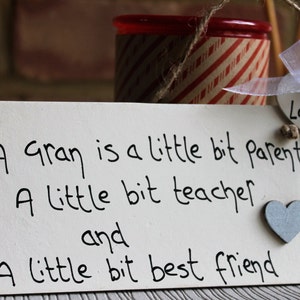 Present For Gran - Personalised Gran Gift - Gran Plaque - Gift Gran - Gran Birthday Gift - Gran Present - Birthday Gift For Gran