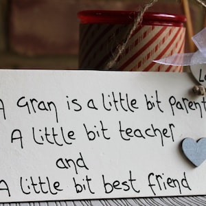 Present For Gran - Personalised Gran Gift - Gran Plaque - Gift Gran - Gran Birthday Gift - Gran Present - Birthday Gift For Gran