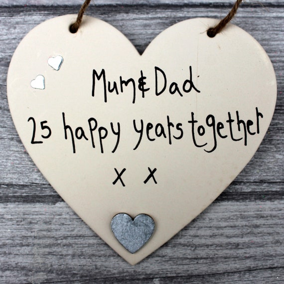 25th Silver Anniversary Gift 25th Wedding Anniversary Etsy