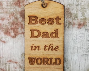 Best Dad Ever-Daddy Fathers Day Gift-Birthday Gift for Dad-Dad Keyring-Dad Gift from Daughter-Birthday Gift from Kids-Dad Christmas Present