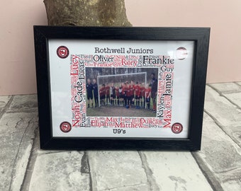 Personalized Football Team Photo Frame: Sport Award Gift