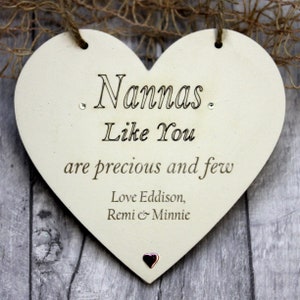 Nanna Gift- Nanna Christmas - Nanna Birthday- Best Nanna -Grandparents Gift - Grandma Gran Nanna Nanny - Heart -Personalised Gift for Nanna