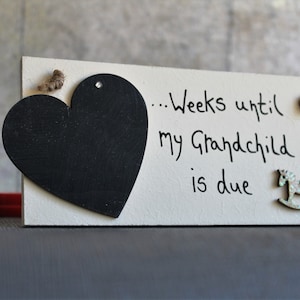 Grandparents Baby Announcement Gift-Personalised Baby Countdown Plaque-Grandparents To Be Gift Sign-Grandchildren Sign Countdown
