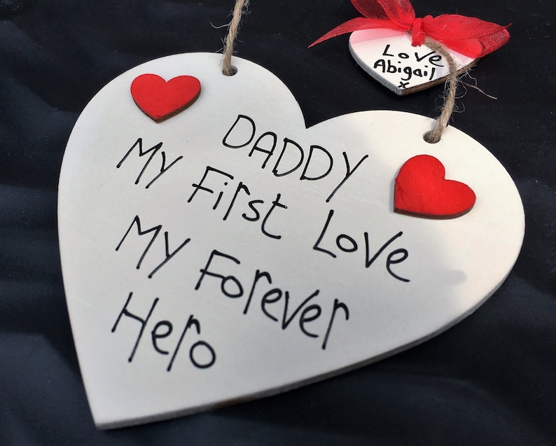 Daddy My First Love Daddy sign Personalised Daddy Plaque | Etsy
