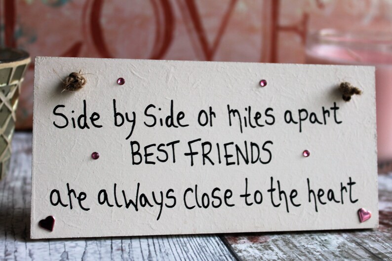 Friend Gift Plaque Best Friend PlaqueBest Friend Gift Etsy