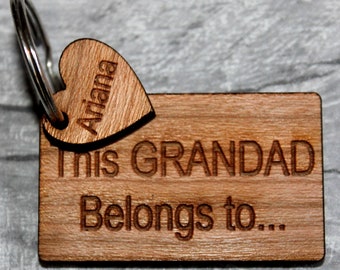 Grandad Keyring-Grandad Fathers Day Gift-Grandad Birthday Gifts-Personalised Grandad Keychain-Grandad Fathers Day Gifts-Grandad Gift Custom