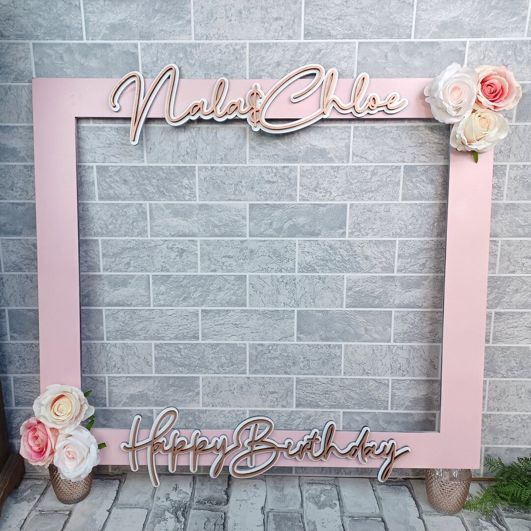 Personalised Birthday Selfie Framehappy Birthday Photo Etsy