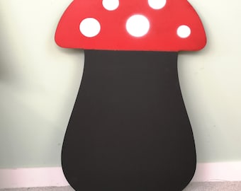 Toadstool Mushroom Blackboard-Kids Outdoor Wall Art-Blackboard Playhouse Decor-Chalkboard Art Design-Outdoor Kids Sign Personalized Gift