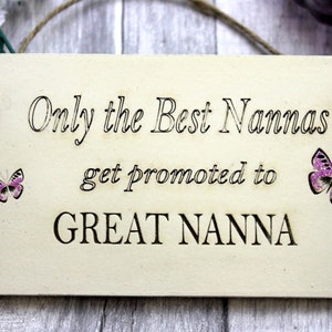 Great Nanna Gifts Sign-Personalised Gifts for Great Nanna-Christmas Gift for Great Nanna-Birthday Gift for Grandparents-Great Nanna Gift