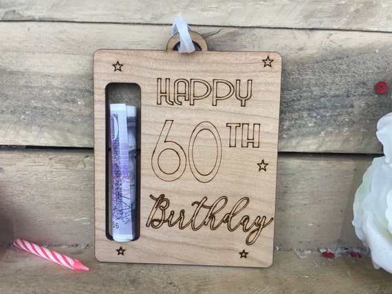 60th Birthday Money Holder-gift for Grandparents Birthday-birthday