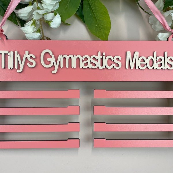 Gymnastics Dance Medal Holder-Medal Hanger Dancer-Personalised Medal Holder-Medal Display Rack-Medal Holder with Name-Tap-Jazz-Contemporary