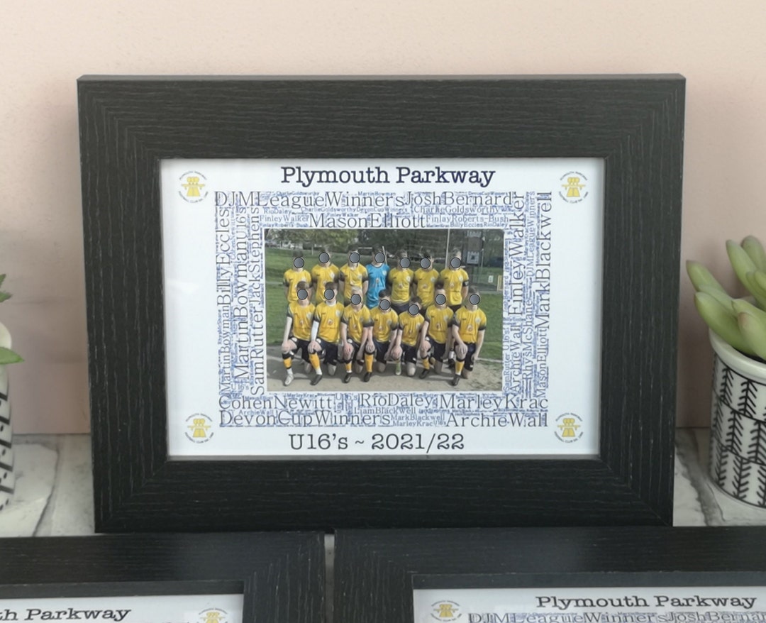 Personalised Football Team Framepicture Frame Soccer Teamfootball