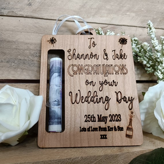 Wedding Gifts for Couple-wedding Gift Money Holder Personalised-wedding Day  Present-alternative Cash Envelope-personalised Wedding Gift 