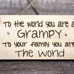 Grampy Fathers Day Gift-Gift Sign for Grampy-Grampy Christmas Gift-Grandparents Gift-Grandpa-Grampy Birthday Gift-Grandparent Sign