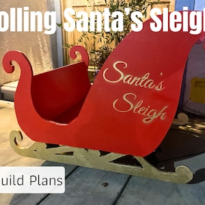 Planos para construir un trineo de Papá Noel en tamaño real con ruedas para niños *PDF*