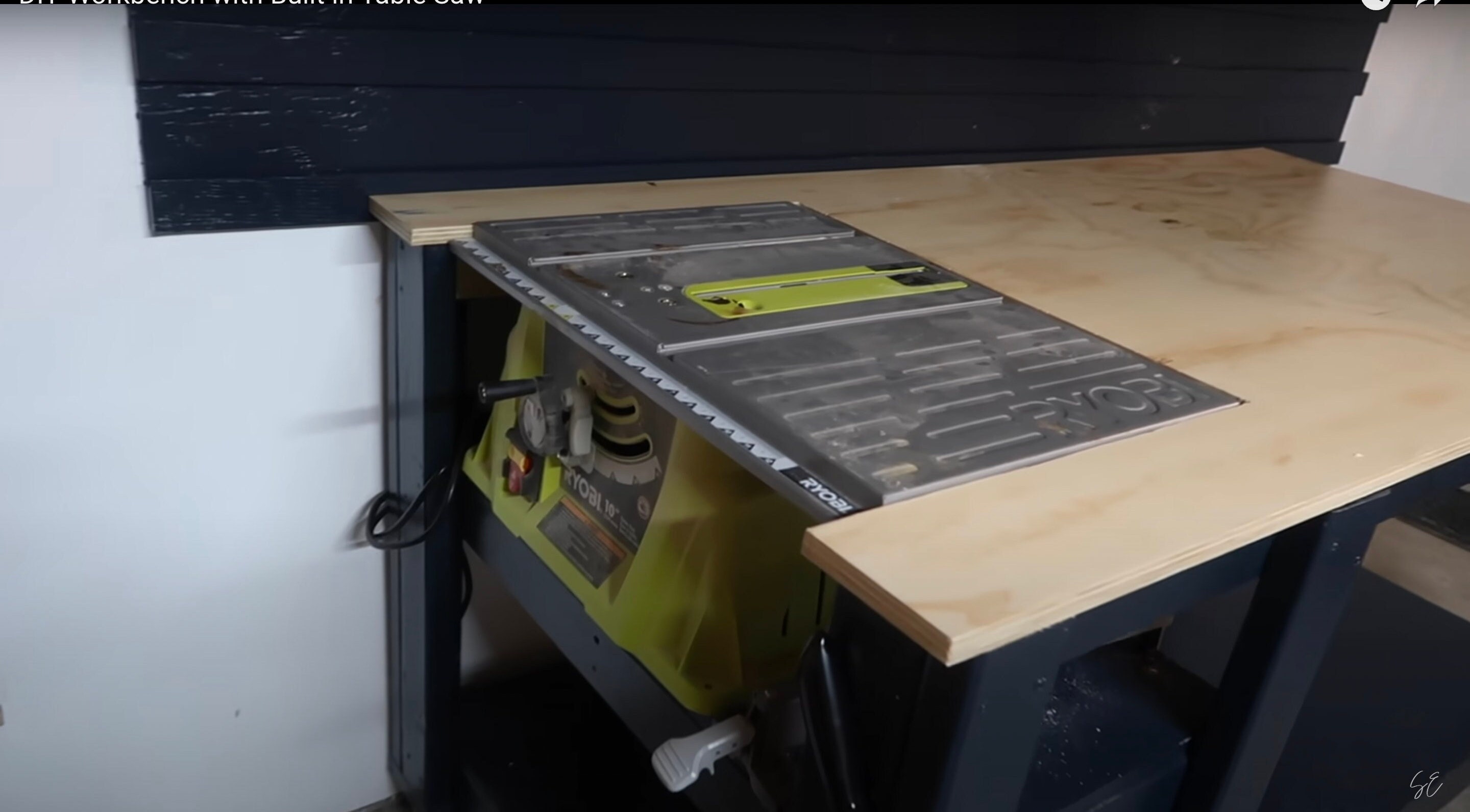 Workbench With Built in Table Saw Build Plans imperial and Metric Plans