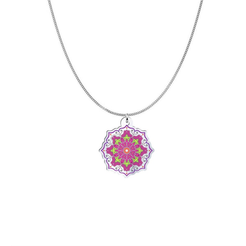 Mandala Art Necklace Mandala Necklace Mandala Pendant Art Print Pendant Mandala Love Mandala Charm Mandala Pendant Necklace