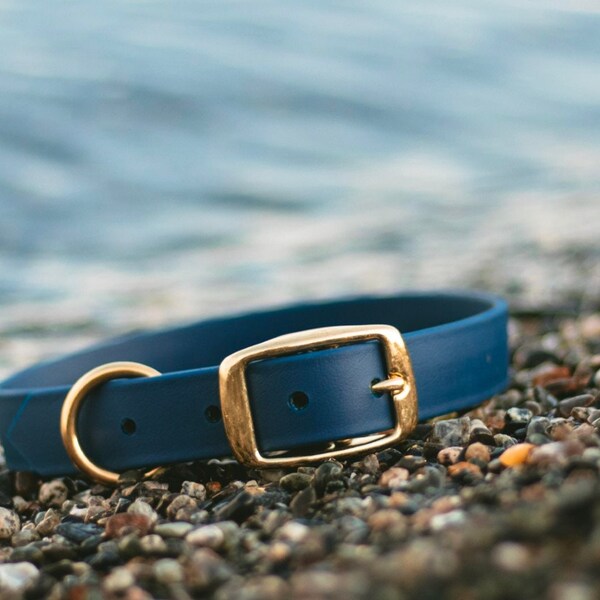 Navy Blue Dog Collar Etsy