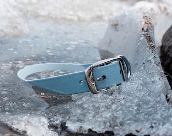 Waterproof Dog Collar in Glacier Blue