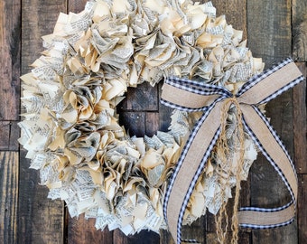 How Great Thou Are Bible Book Page Wreath