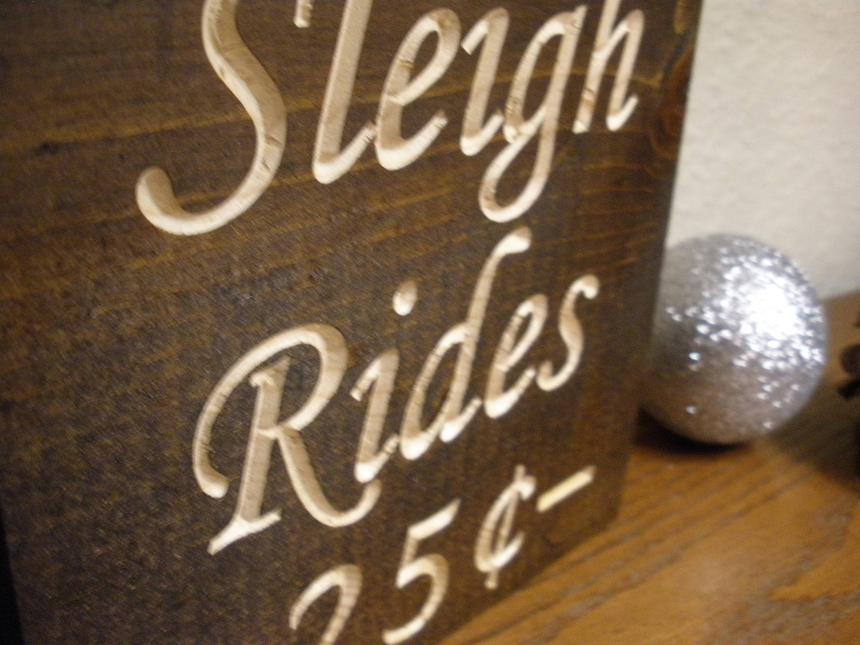 Sleigh Rides 25 Cents Standing Decorative Plaque Standing - Etsy